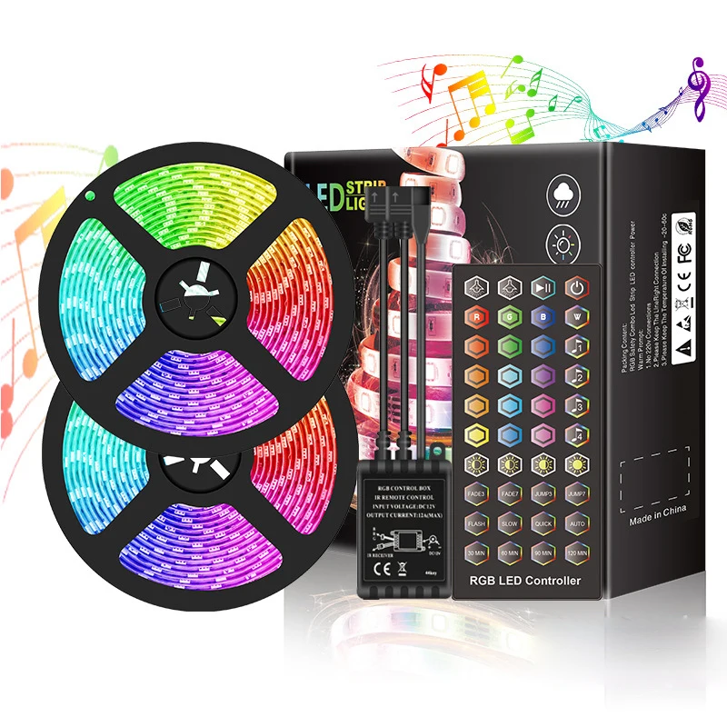 

LED Strip Lights Set Sync to Music Flexible RGB Remote Color Change Room Mood Lighting Bedroom 2019ing
