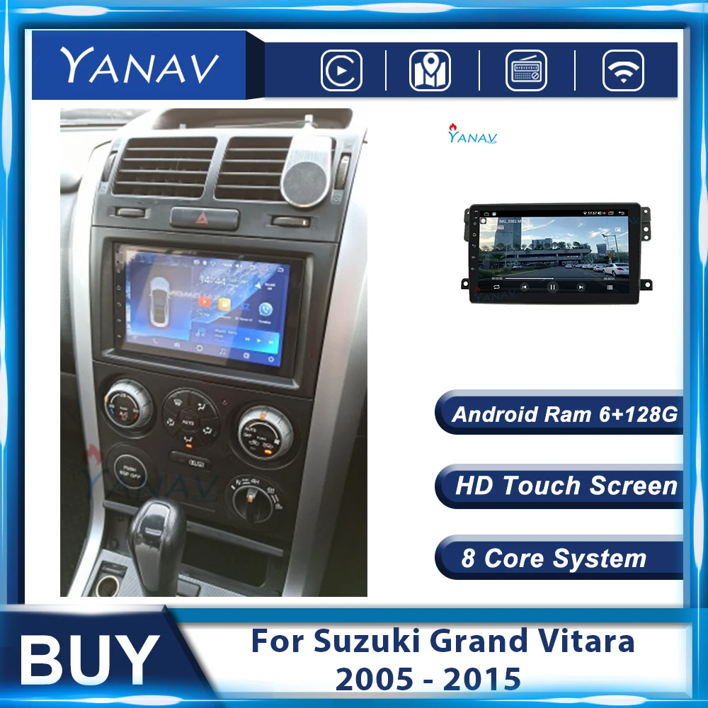

128G Android мультимедийный плеер GPS навигация автомобильное радио для SUZUKI Grand Vitara 2005-2015 2Din стерео Rreceiver HD сенсорный экран