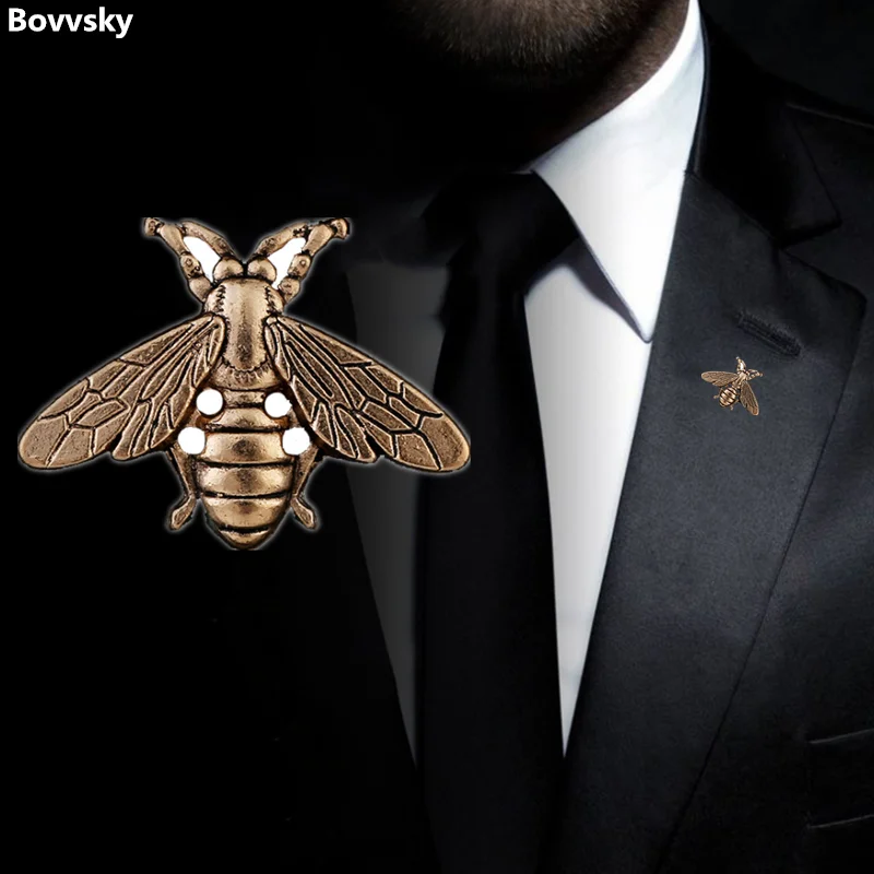 Мужская брошь на воротник искусственная птица аксессуары для мужского костюма