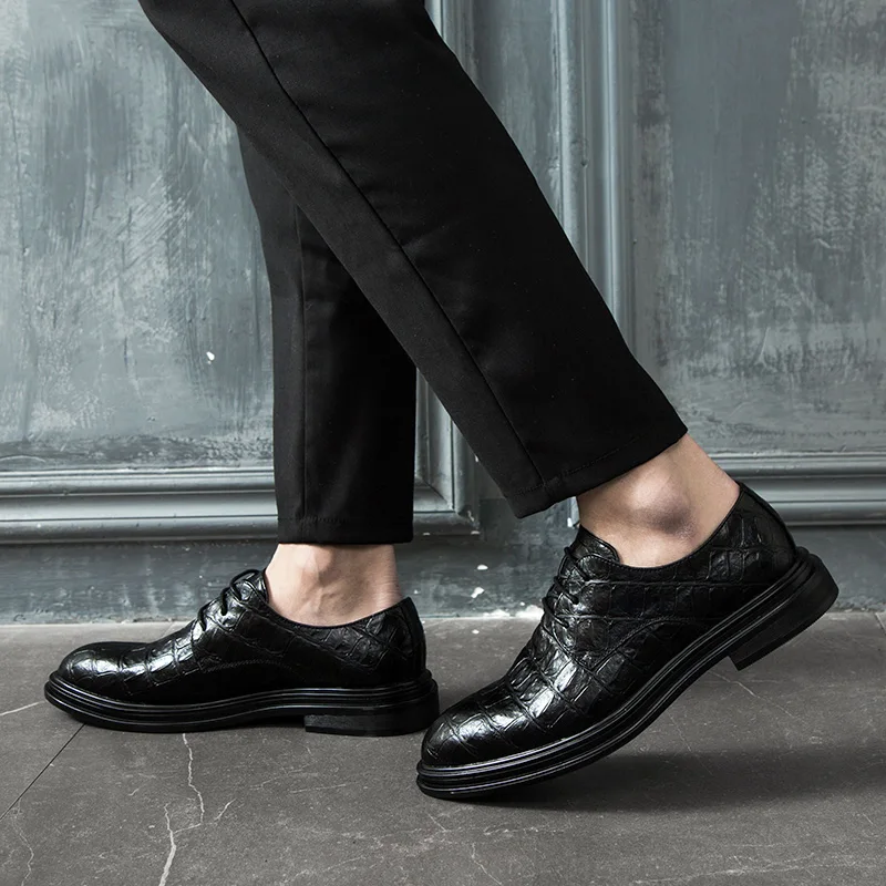 Мужские модельные туфли Официальная Свадебная кожаная обувь Брендовые
