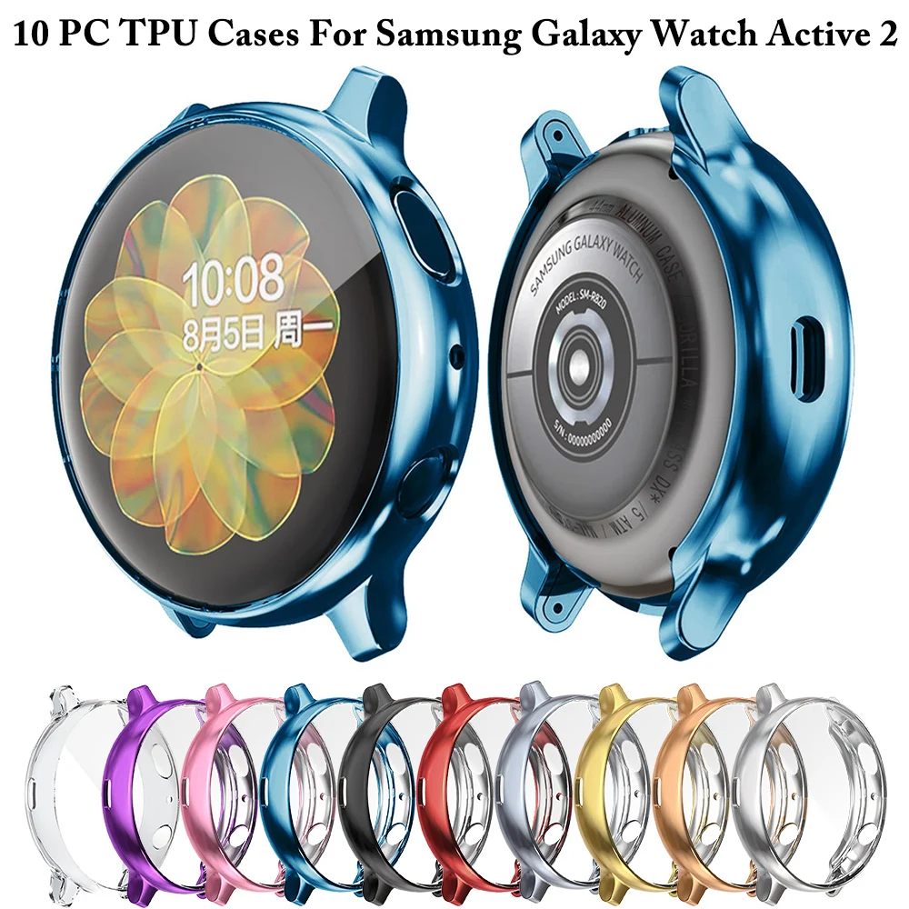 10 шт Мягкий ТПУ защитный чехол для экрана Samsung Galaxy Watch Active 2 40 мм 44 тонкий бампер