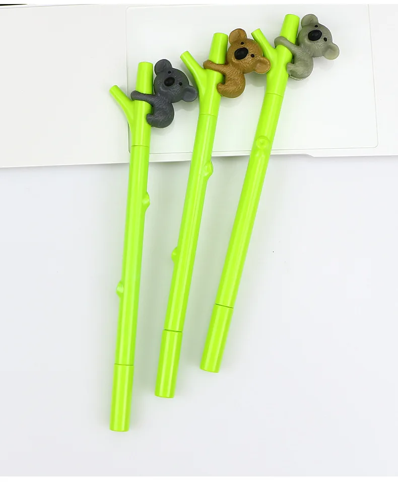3 pcs/lot set of gel pens colorful for writing brand school material kawaii stationery store creative white cute things 04143
