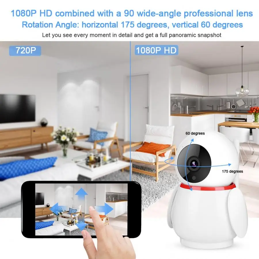 Камера видеонаблюдения ONVIF 1080P HD Wi Fi IP облачная камера безопасности беспроводная