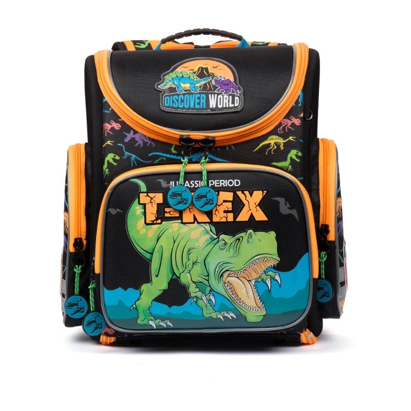 Детский рюкзак с динозавром, школьные ранцы для мальчиков и девочек, водонепроницаемые ортопедические рюкзаки для учеников начальной школ...