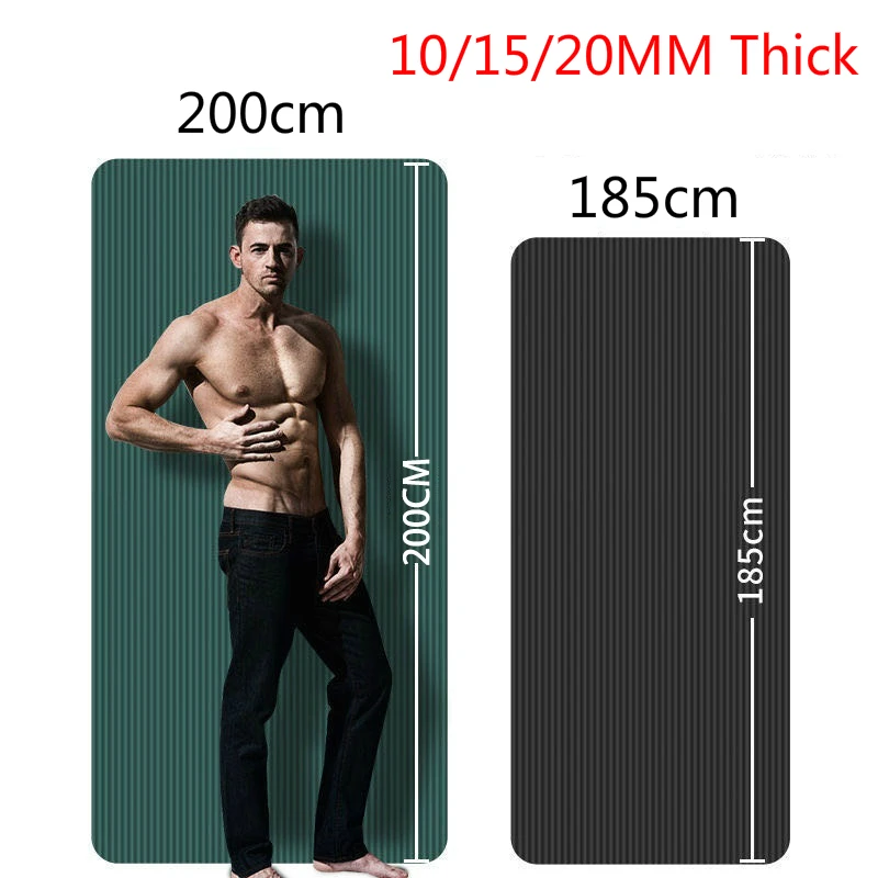 

10/15/20mm Yoga Mat Enlarged Thickening NBR Fitness Exercise Sport Mats Non-slip For Gym Home Fitness Pads Gymnastics Dance Pad