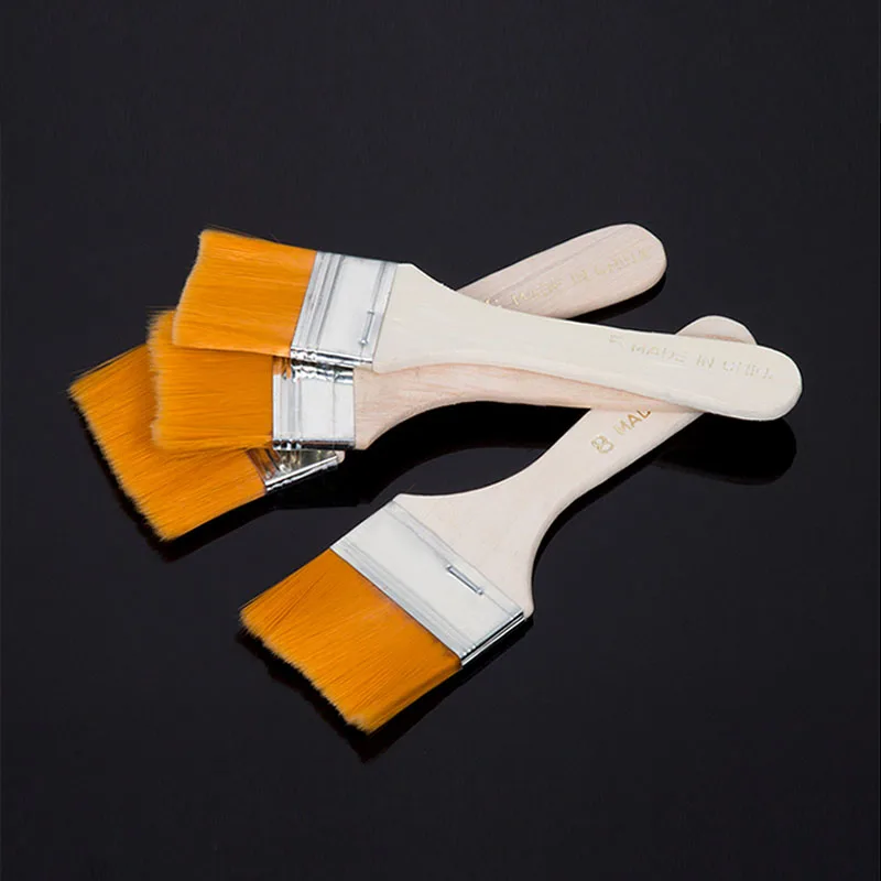 1-12 Pcs Nylon Hair Painting Brush Oil Watercolor Water Powder Propylene Acrylic Differeent Size Paint Brushes School Art Supply