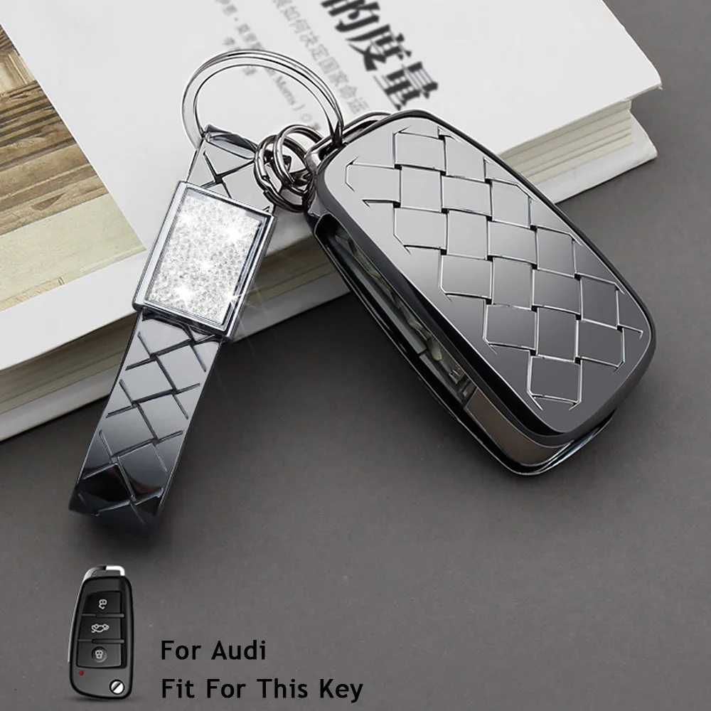 ТПУ ключи чехол сумка держатель ключей для Audi A1 A5 A6 A7 A8 Q3 Q5 Q7 C5 C6 A4L A6L S1 S3 RS6 TT 2005-2013 флип чехол для ключей авто части