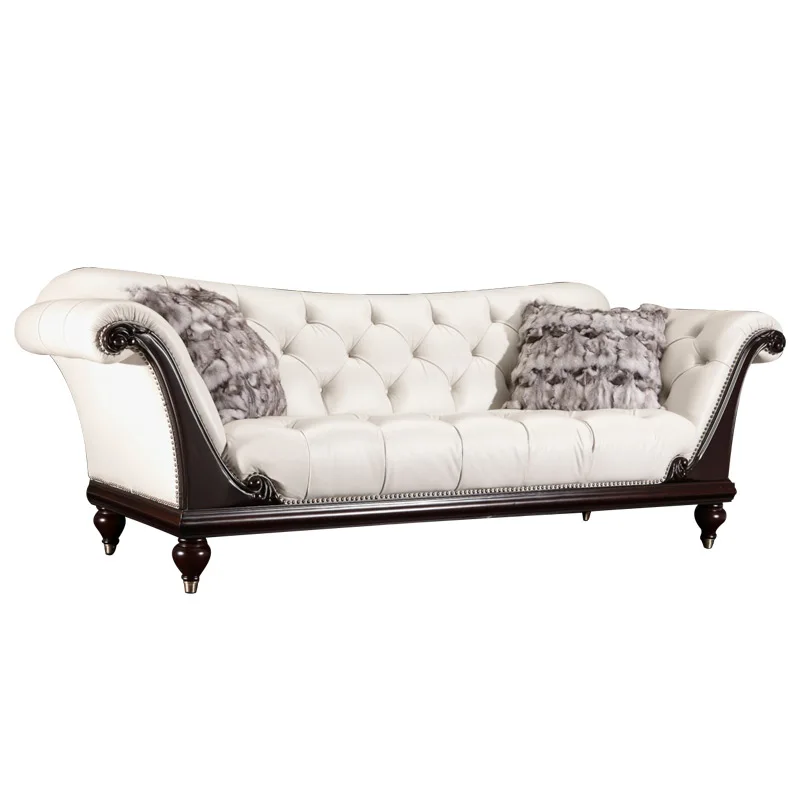 Постмодерн новый дизайн французский 3 современный кожаный диван набор