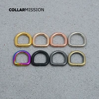 100pcslot metal non welded nickel plated d ring for garment luggage backpack cat dog collar strap diy 10mm accessory 8 colours