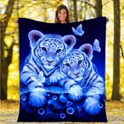Фланелевое Одеяло с тигром, Супермягкие флисовые одеяла, легкое теплое одеяло для спальни, дивана