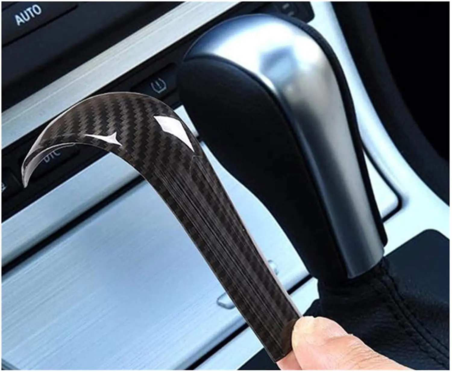 

Carbon fiber Gear Shift Handle Sleeve Sticker Cover Trim Fit For BMW 5 series E60 X3 E83 6 series E63 X5 E53 Accessories