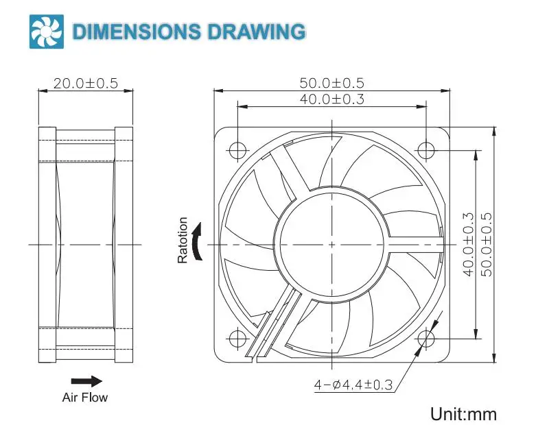 2 шт. SXDOOL 50 мм Мини Вентилятор охлаждения 5 см DC 12V 24V 2Pin 5020 50x50x20 двойной шариковый