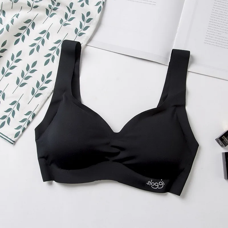 

Seamless Fitness Candy Women Underwear Cooling Gathers Shock-Proof Thin Pad Sexy Push Up Bra Female Intimate Bralette Lingerie