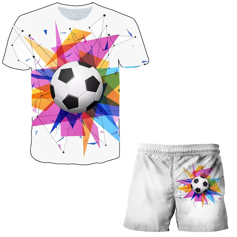 

Sportswear suit baby sports jersey children boys football patterned suit casual sportswear