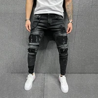 korean fashoins jeans pants men 2021 vintage straight trousers hip hop streetwear harem pants harajuku baggy men jeans 2021