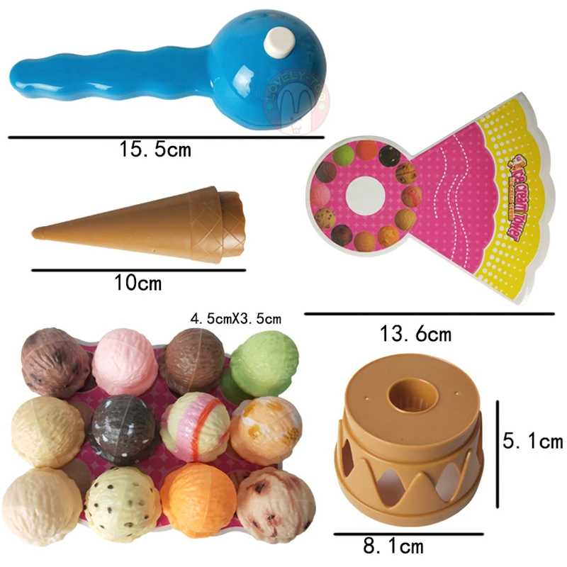 

Ice Cream Stack Up Toys Kids Simulation Food For Children Pretend Play Balance Model Desktop Parent Child Game Educational Toy