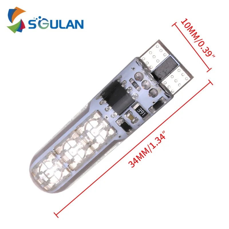 1 комплект T10 W5W RGB светодиодный лампы Авто Ширина индикаторная лампа силикона с