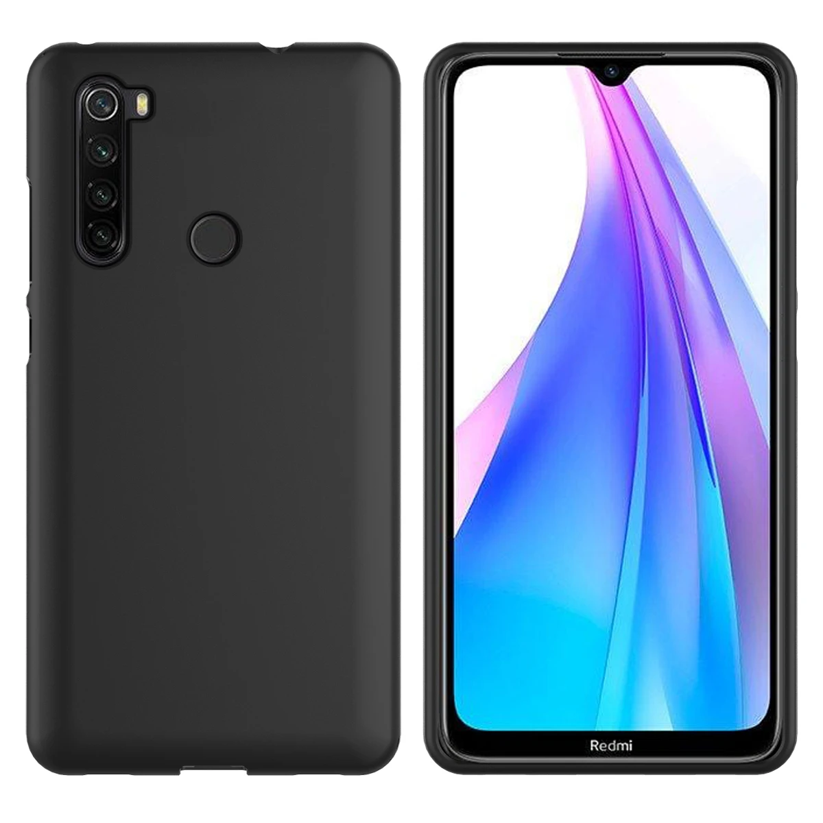 For Xiaomi Redmi Note 8T Back Case Slim Fit Soft TPU Shockproof Phone Protective Cover Black Fast delivery |