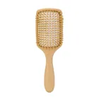 Щетка для волос деревянная бамбуковая Массажная щетка с воздушной подушкой расчески для волос прямоугольные лопатки большая Антистатическая щетка для распутывания Com