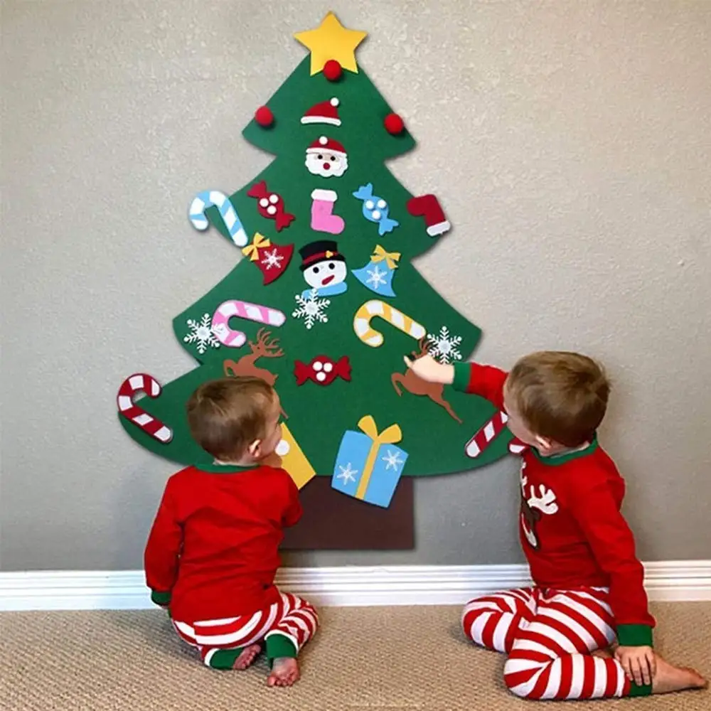 B-Kids DIY войлочные Рождественские елки новогодние подарки для детей игрушки двери