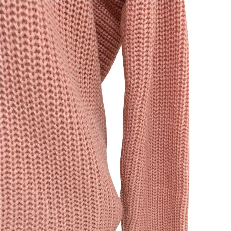 

2019 New Sweater Women Autumn Winter Sexy Backless Cross Pullover Jumper Knitted Loose Clothes Female Fashion Sweater