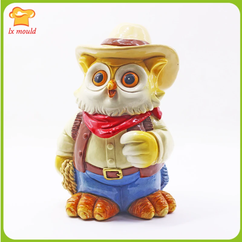 Новый ковбой Свеча в форме Совы силиконовая форма для пищевых продуктов Смола