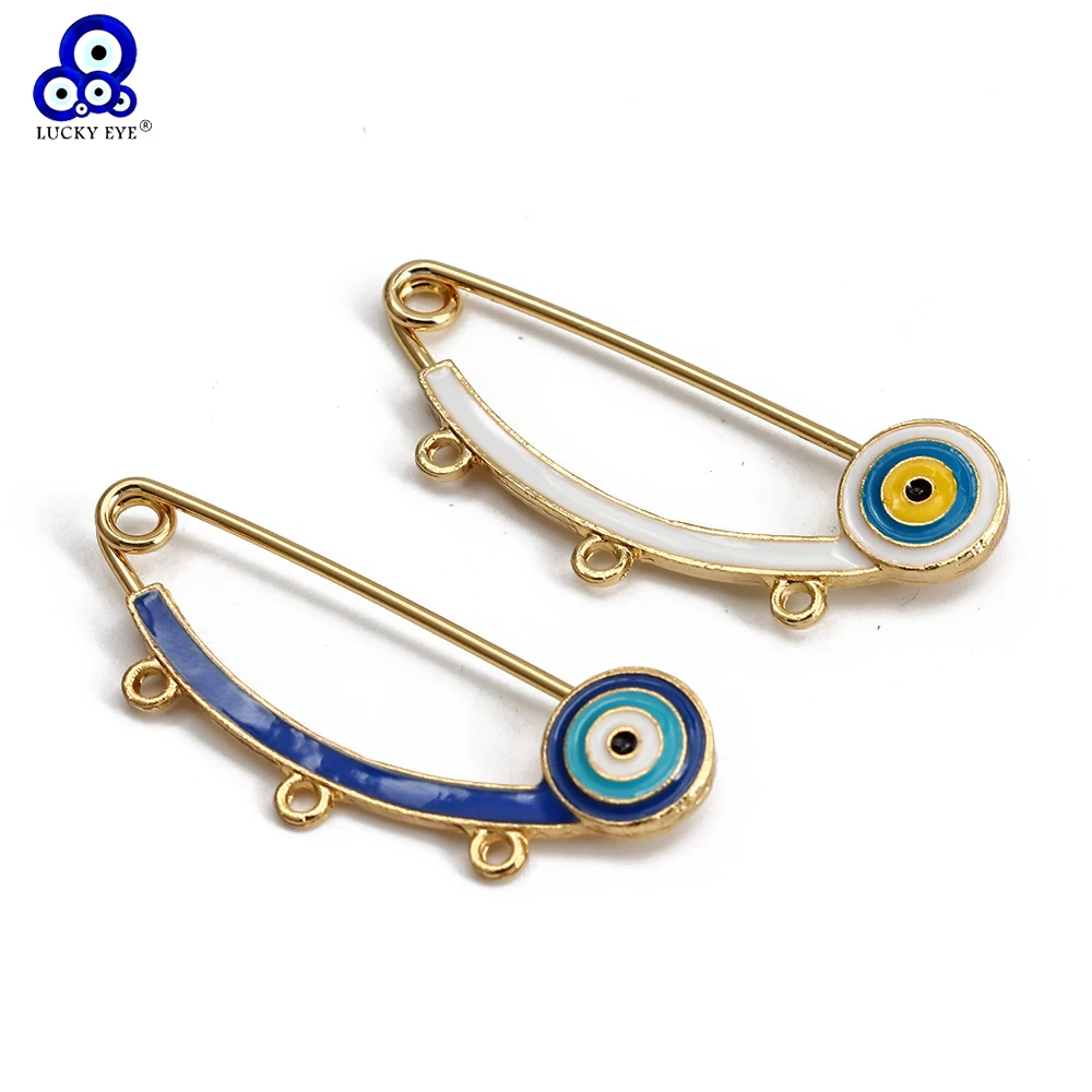 Брошь на булавке Lucky Eye при падении, бриллиантовая брошь, безопасная Брошь для женщин и девушек, металлическая фурнитура «сделай сам», аксессуары BE398