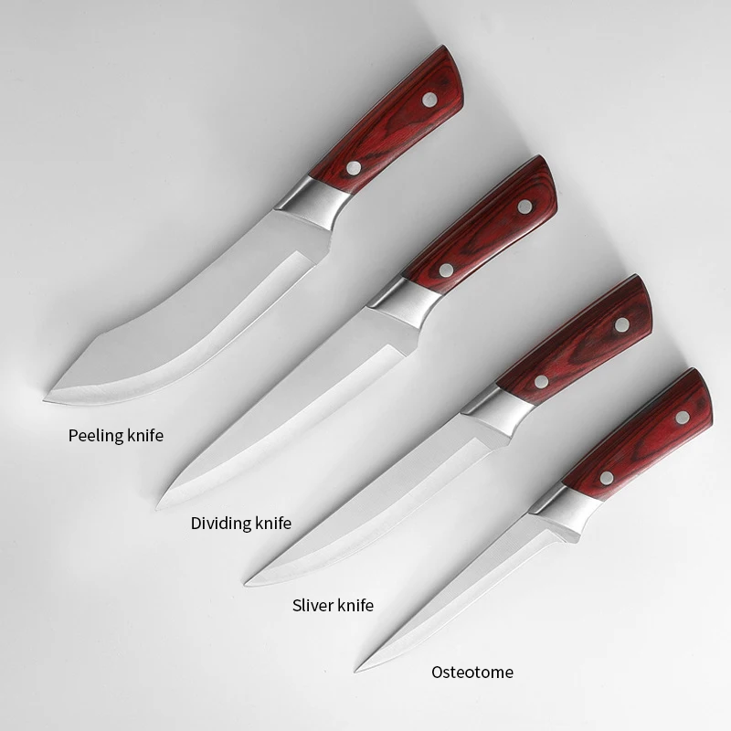 

Japanese High Quality 3.5+5+8+8+8inch Paring Utility Cleaver Chef Bread Knife Germany 1.4116 Stainless Steel Kitchen Knife Sets