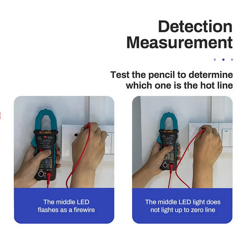 

ST203 Digital Clamp Meter Multimeter 4000counts True RMS Mini Amp DC/AC Clamp Meters Voltmeter 400v Automatic Range