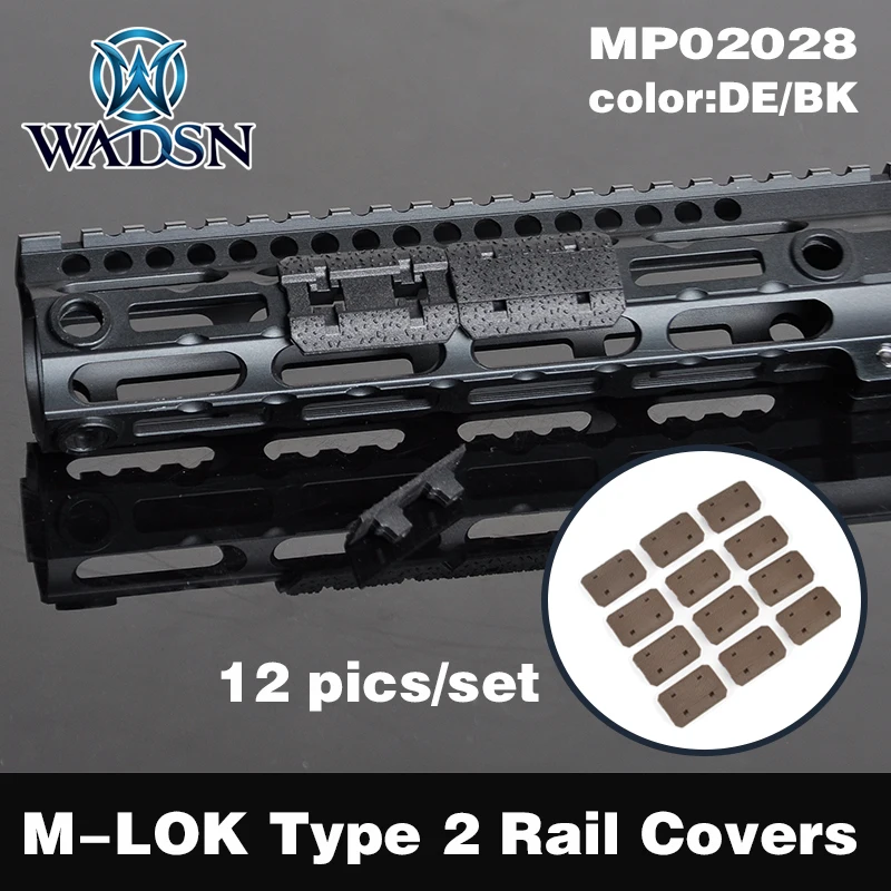 WADSN рейка Крышка для m lok sysytem 12 шт. аксессуары страйкбол Крепление weaver M LOK Тип Softair M4