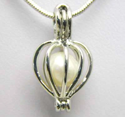 Жемчужное ожерелье Qingmos Wish с кулоном в виде сердца Женское Ожерелье из