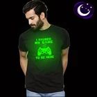 Мужская футболка, светящасветильник в темноте, с надписью I pausmy Game To Be Here, флуоресцентная футболка