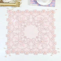 european pink handmade beaded pendant placemats for table mat cute coaster daughter room small furniture decoration cover cloth