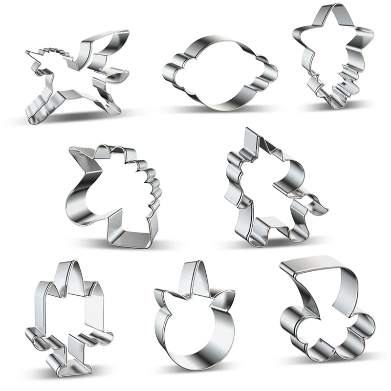 Форма для печенья из нержавеющей стали в виде единорога форма конфет выпечки