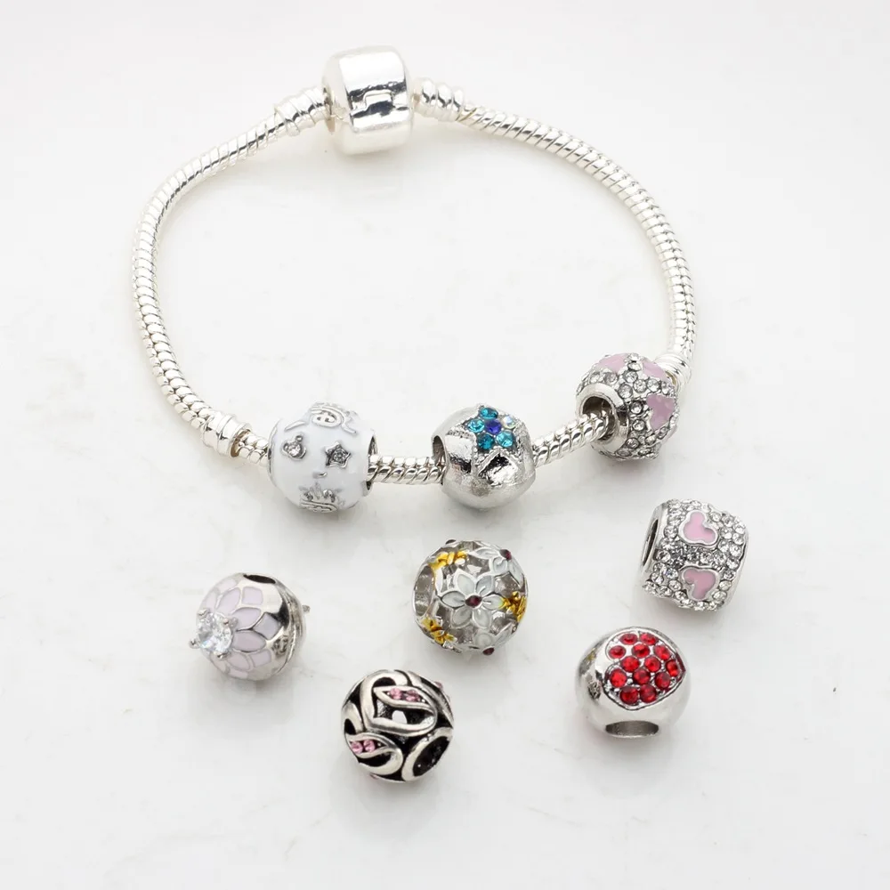 2022 New Fashion Alloy Inlaid Haoshi Color Macroporous Beads Necklace Bracelet Handmade Accessories Various Styles Best Sellers