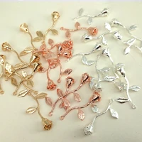 hzew new 5pcs fashion vintage rose charm simple pendant for women jewelry valentines day