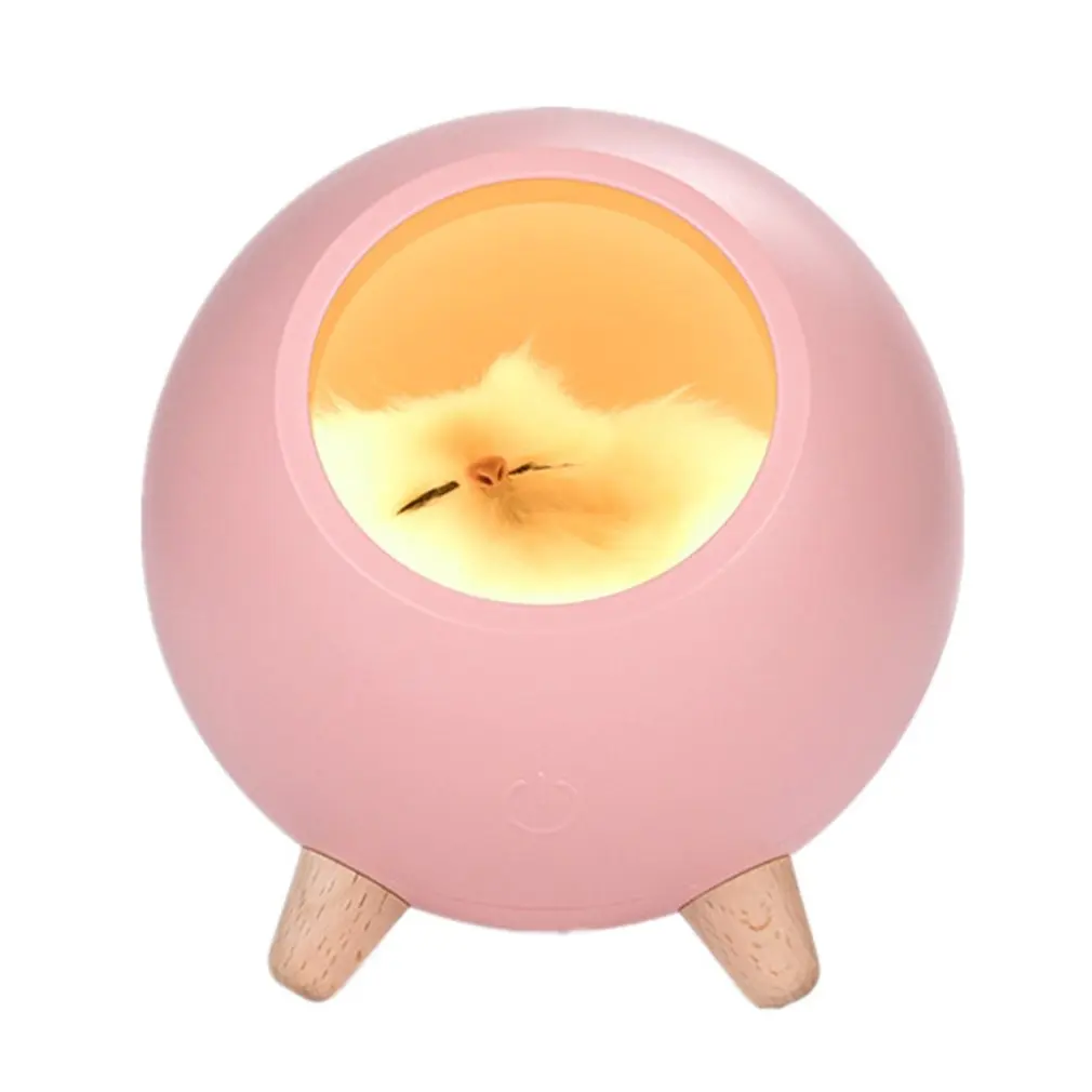 

Cat House Atmosphere Light USB Charging LED Small Night Light Nightstand Light Dimming Table Bedside Light