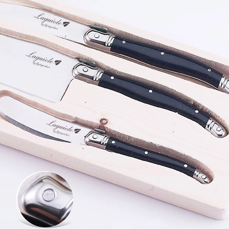 3 шт. набор кухонных ножей из нержавеющей стали|laguiole cheese knife set|cheese forklaguiole knives |