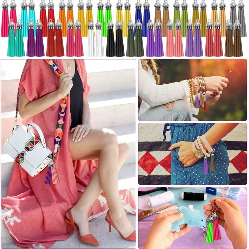 

55mm Mini Tassels Vintage Velvet Suede Tassel Phone Tassels for DIY Craft Jewelry Findings Pendant Earrings Accessories