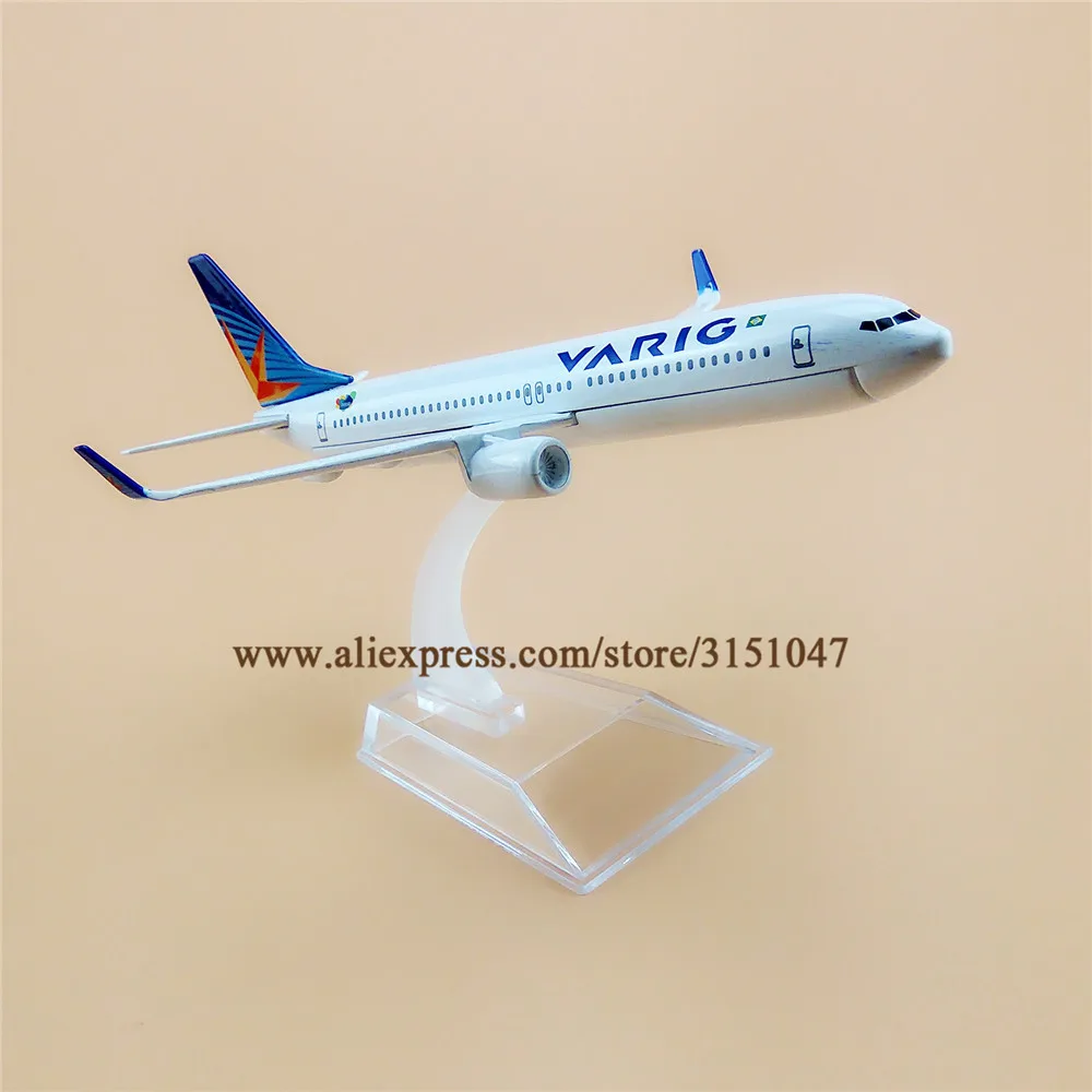 16cm Alloy Metal Air Brazil VARIG B737 Airlines Airplane Model Boeing 737 Airways Plane Stand Aircraft Kids Gifts | Дом и сад