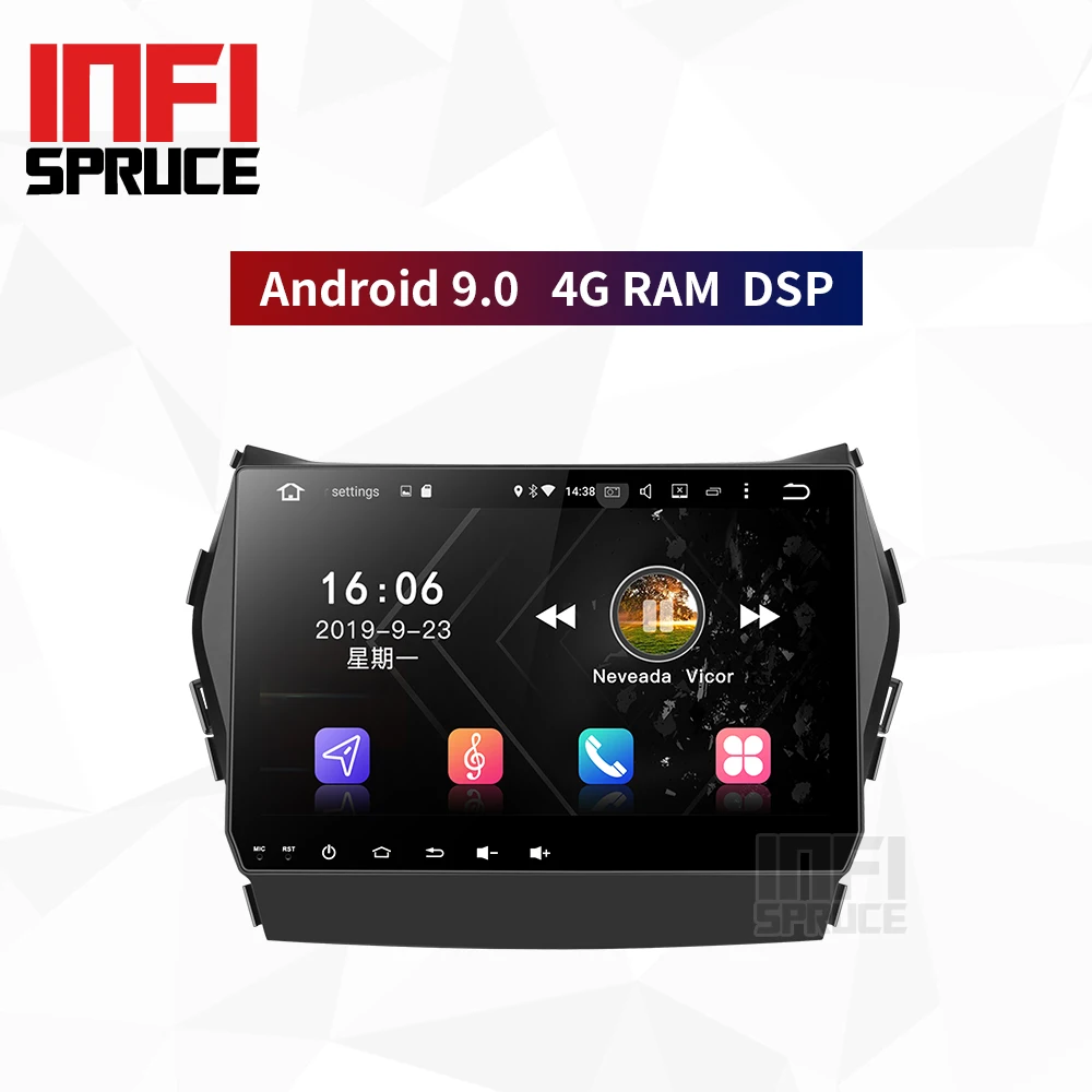 DSP 9 0 автомобильный dvd для Hyundai Santa Fe/ix45 2013 2014 с 4 + 32G Радио Стерео gps навигация стерео