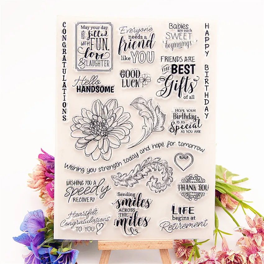 15.5x21cm Romantic curly leaf Transparent Clear Stamps Silicone Seals Roller Stamp DIY scrapbooking photo album/Card Making | Дом и сад