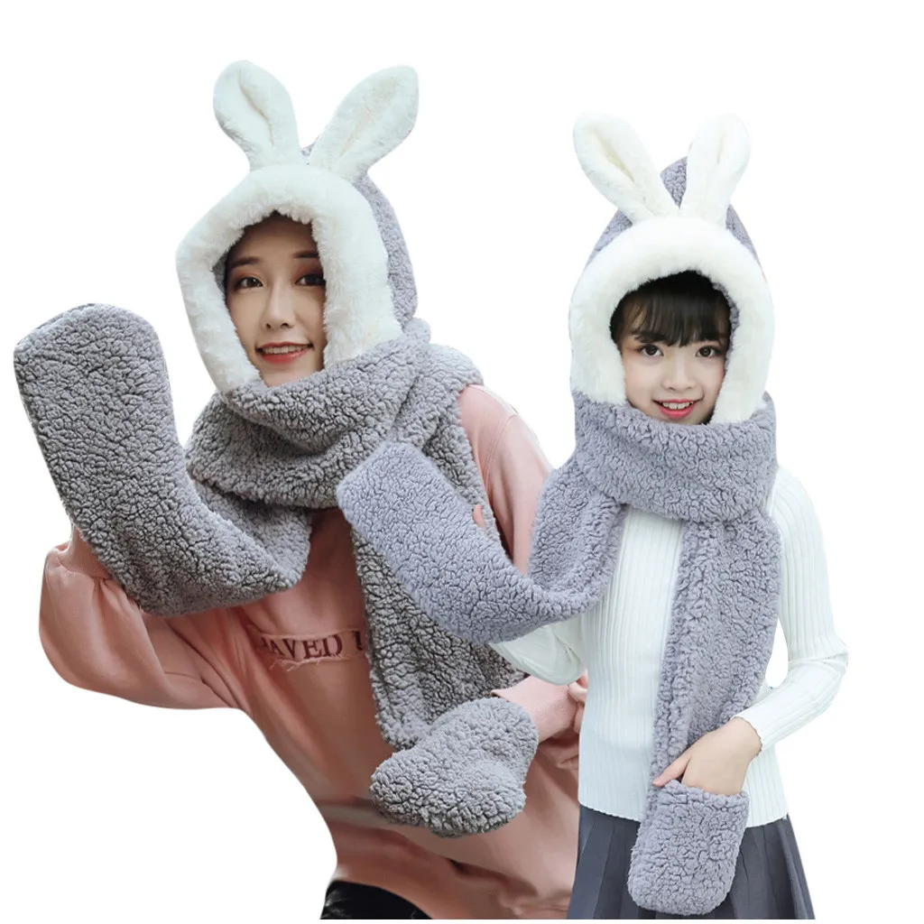 Осенние плюшевые теплые меховые шапки для родителей и детей зимние милые