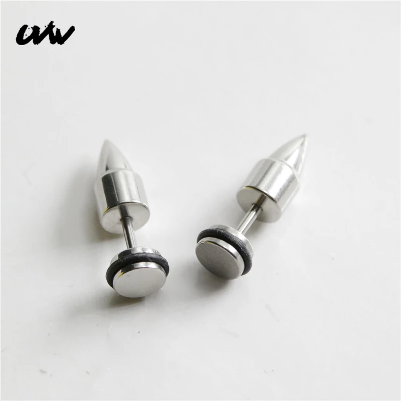 

UVW176 2pc Punk Fashion 316L Men's Earrings Stud Earrings Accessories Piercing Jewelry Brincos