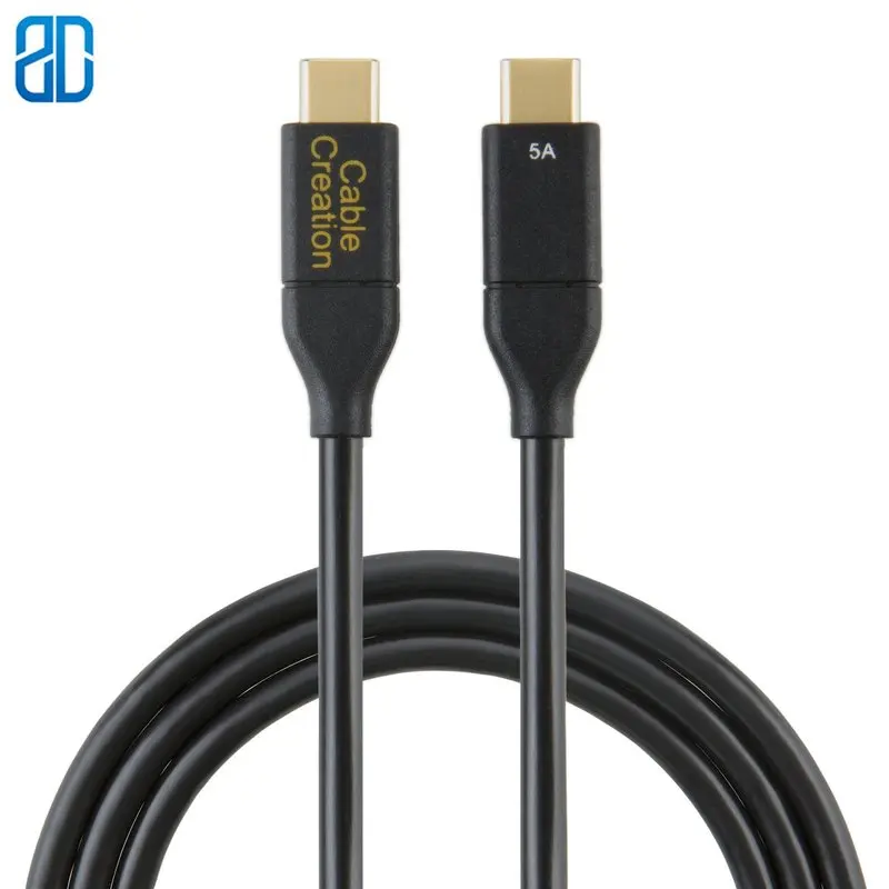 Кабель USB Type C (5 а) аналогичный шнуру поддерживает питание 100 Вт совместим с MacBook Pro