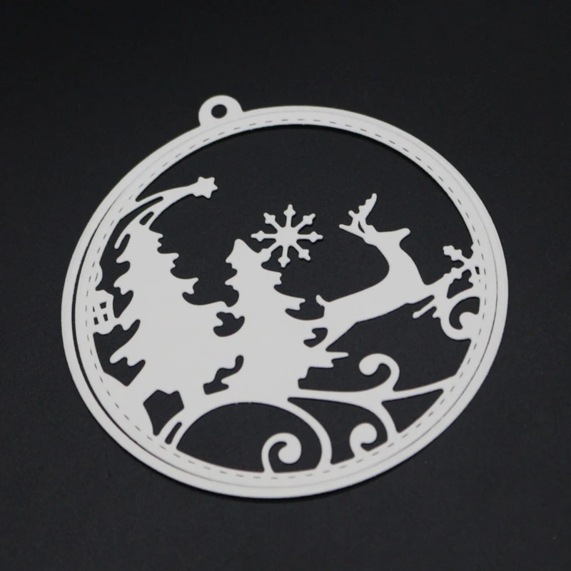 Металлические штампы для скрапбукинга YINISE фотографий Рождественская бумага