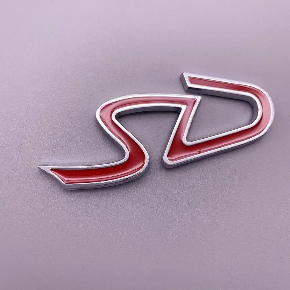 Металлический 3D SD значок с логотипом D наклейка на заднюю дверь автомобиля