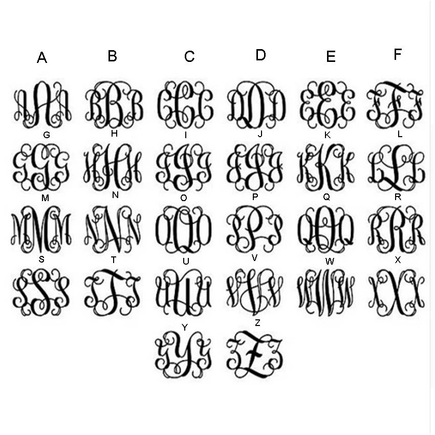 Пользовательские буквы кольцо золото нержавеющая сталь круглые монограммы