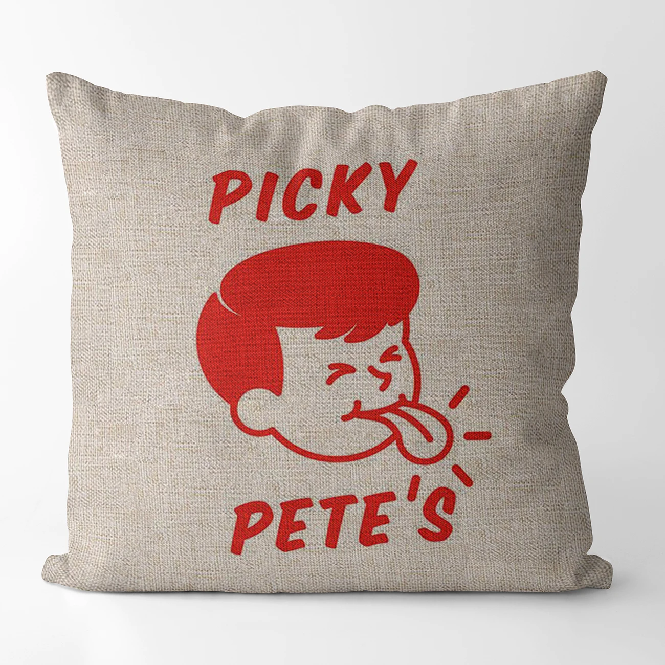 

Льняная наволочка с мультяшным принтом 40*40