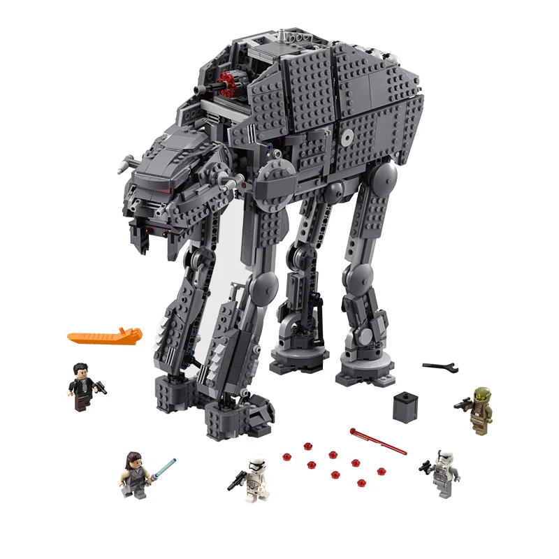 

In stock Bela 10908 Series First Order Heavy Assault Walker Building Block Bricks Compatible With Star Wars 75189 For Chidlren